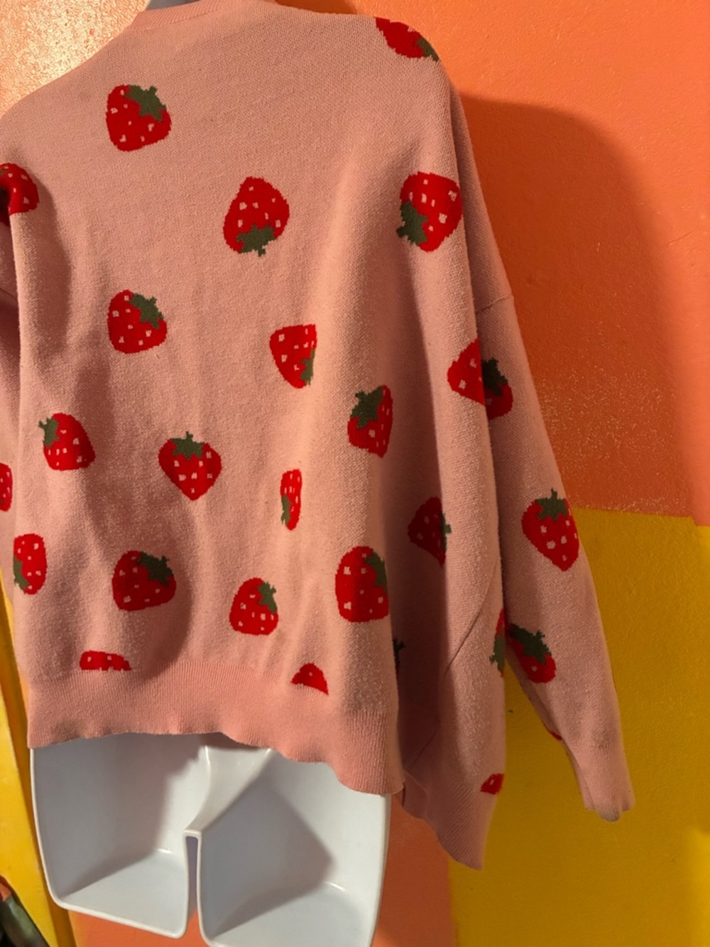 Pink Strawberry Knit Cardigan - Picture 5 of 6